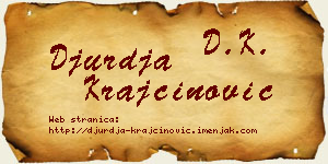 Đurđa Krajčinović vizit kartica